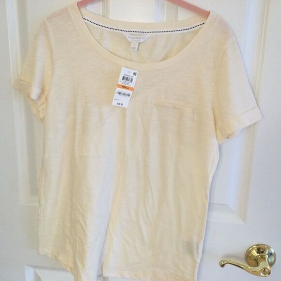 NWT Charter Club Women’s Sz S Cream PJ Top - Picture 1 of 7
